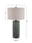 Callais - Crackled Table Lamp - Aqua