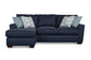 Corazon - Fabric Stationary Reversible Chaise Sofa