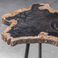 Mircea - Petrified Wood Accent Table - Black & Light Brown