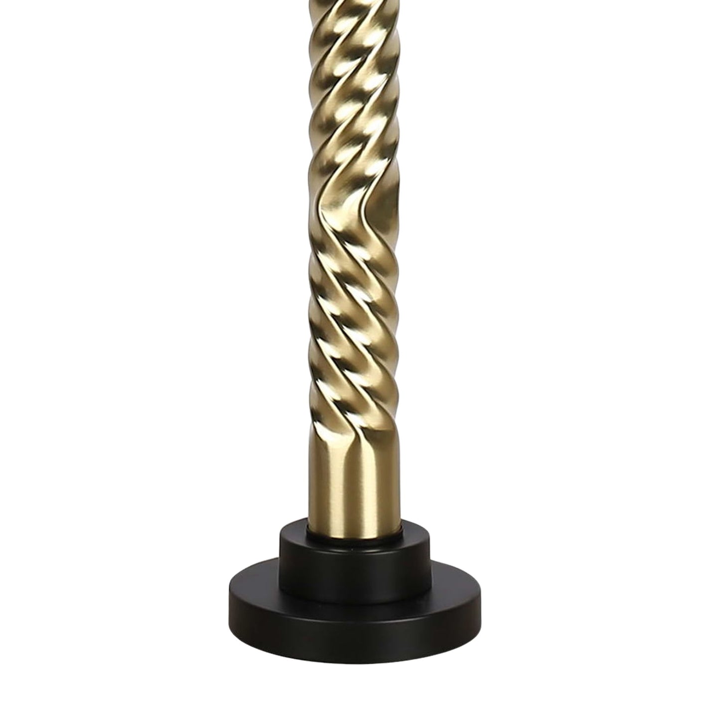 "Twist Elegance" Metal Table Lamp (Set of 2) - Matte Black / Soft Gold