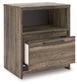 Elbrim - One Drawer Night Stand - Brown