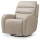 Motion-Max - Swivel Glider Power Recliner - Stonewash