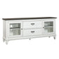 Allyson Park - Entertainment TV Stand - Wirebrushed White / Charcoal