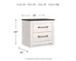 Gerridan - Two Drawer Night Stand - White / Gray