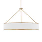 Algiers - 8 Light Drum Pendant - Gold / White