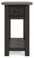 Tyler Creek - Chair Side End Table - Black / Gray