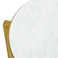Ocilla - Accent Table - Brass,White