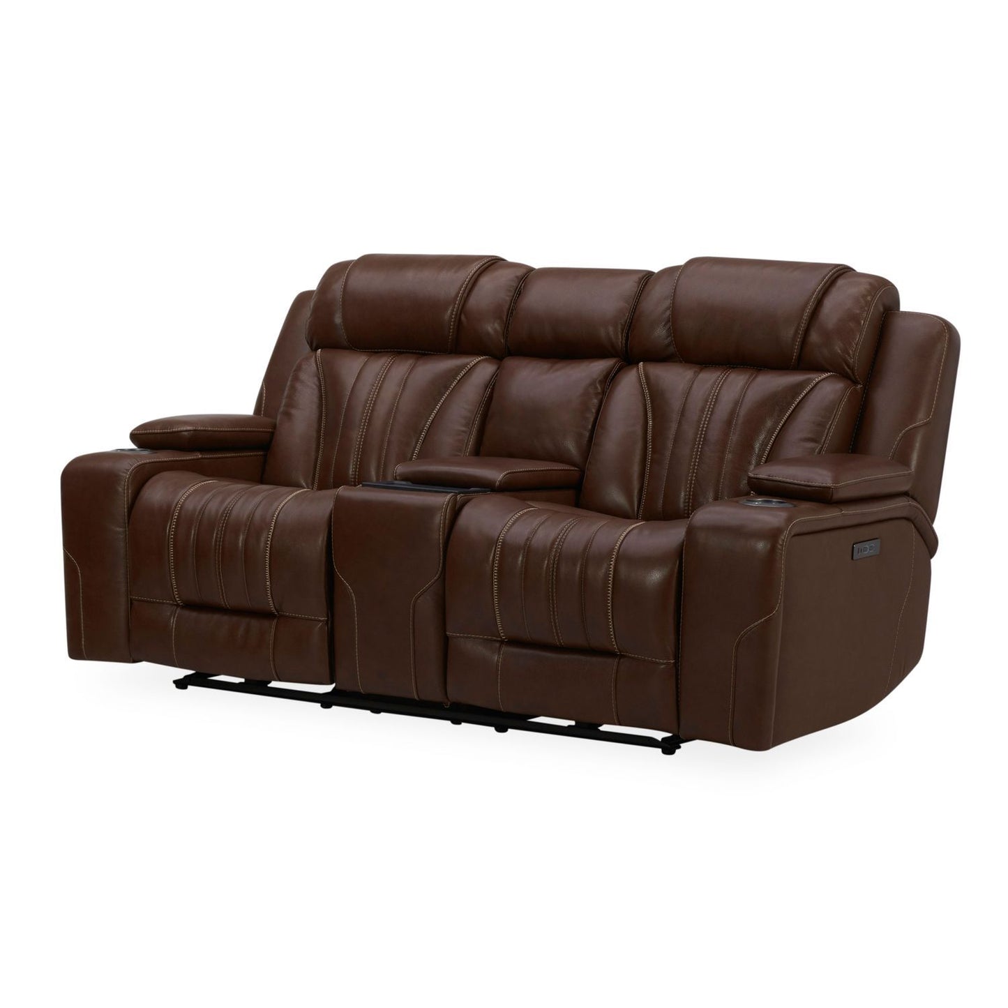 Caswell - Loveseat With Console P2 & ZG - Brown
