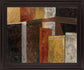Burnished Geometry - 28" x 34" Framed Wall Art - Dark Brown