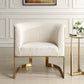Bellina - Plush Barrel Chair - Gold