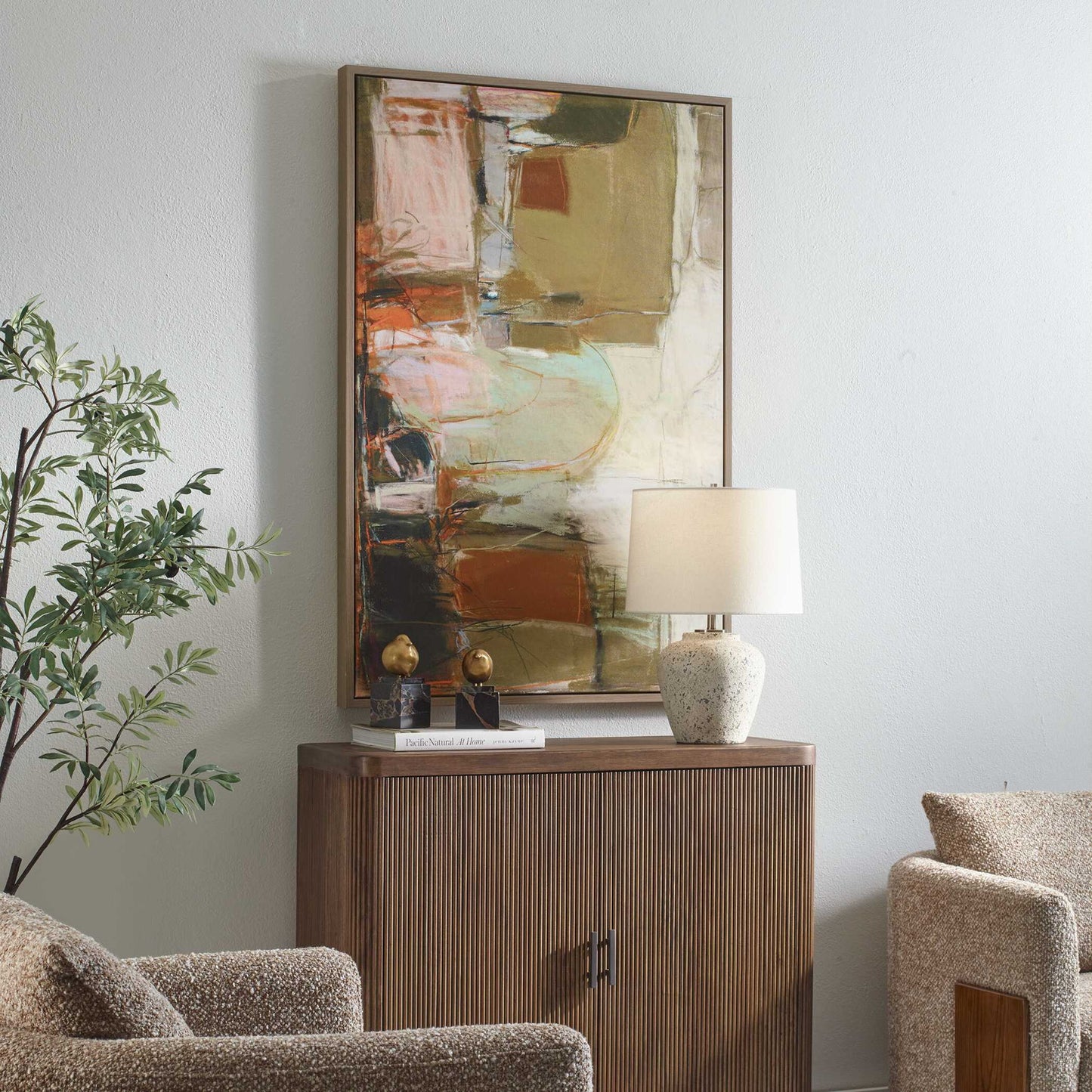 Palace Walls - Framed Abstract Art - Black / Blue / Brown / Green / Orange / Pink / Purple / White / Yellow