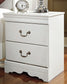 Anarasia - Two Drawer Night Stand - White