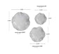 Abella - Ceramic Wall Decor (Set of 3) - White