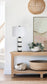 "Marble Harmony" Marble Table Lamp - White Marble / Matte Black
