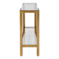 Kendrick - Glass Console Table - Gold