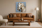 Golden Mane Majesty - 40" x 40" Framed Wall Art - Blue