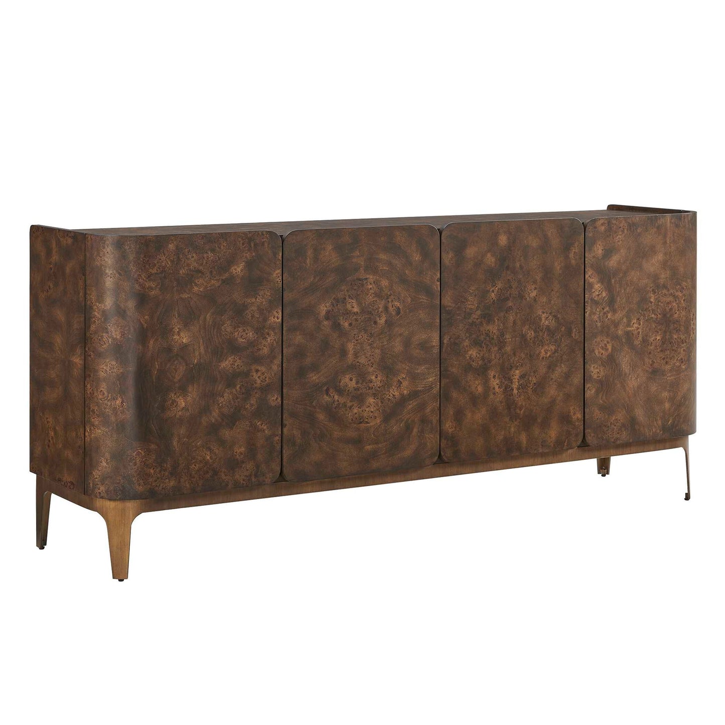 Melbourne - Mappa Burl 4 Door Cabinet - Woodtone