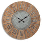 Payson - Wall Clock - Antique Gray / Natural