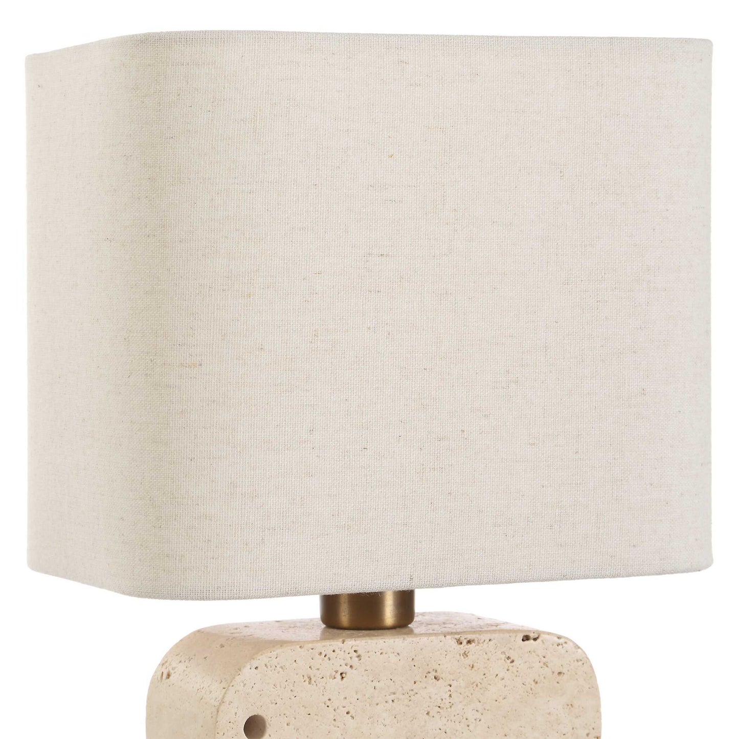 Tusk - Travertine Accent Lamp - Beige