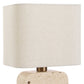 Tusk - Travertine Accent Lamp - Beige