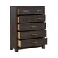 Modern Edge - 5 Drawer Chest - Brown