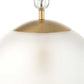 Ripple - 1 Light Frost Glass Pendant - Gold