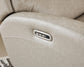 Motion-Max - Swivel Glider Power Recliner - Stonewash