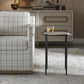 Wren - Round Marble Accent Table - Bronze / White