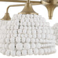 Biddeford - 6 Light Beaded Pendant - White