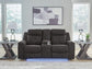 Brysonview - Double Reclining Loveseat With Console - Charcoal
