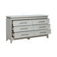 Reflections - 6 Drawer Dresser With Lights - White