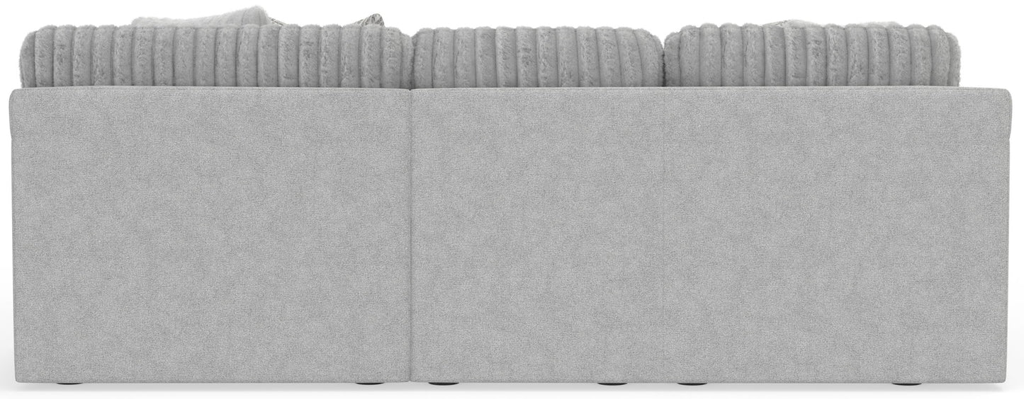 Logan - Upholstered Sectional With Comfort Coil Seating And Accent Pillows Included