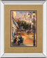 Twilight Time In Paris By Marilyn Hageman - Mirror Framed Print Wall Art - Light Brown