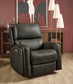 Linden - Power Swivel Gliding Recliner With Power Headrest, Lumbar, Heat & Massage
