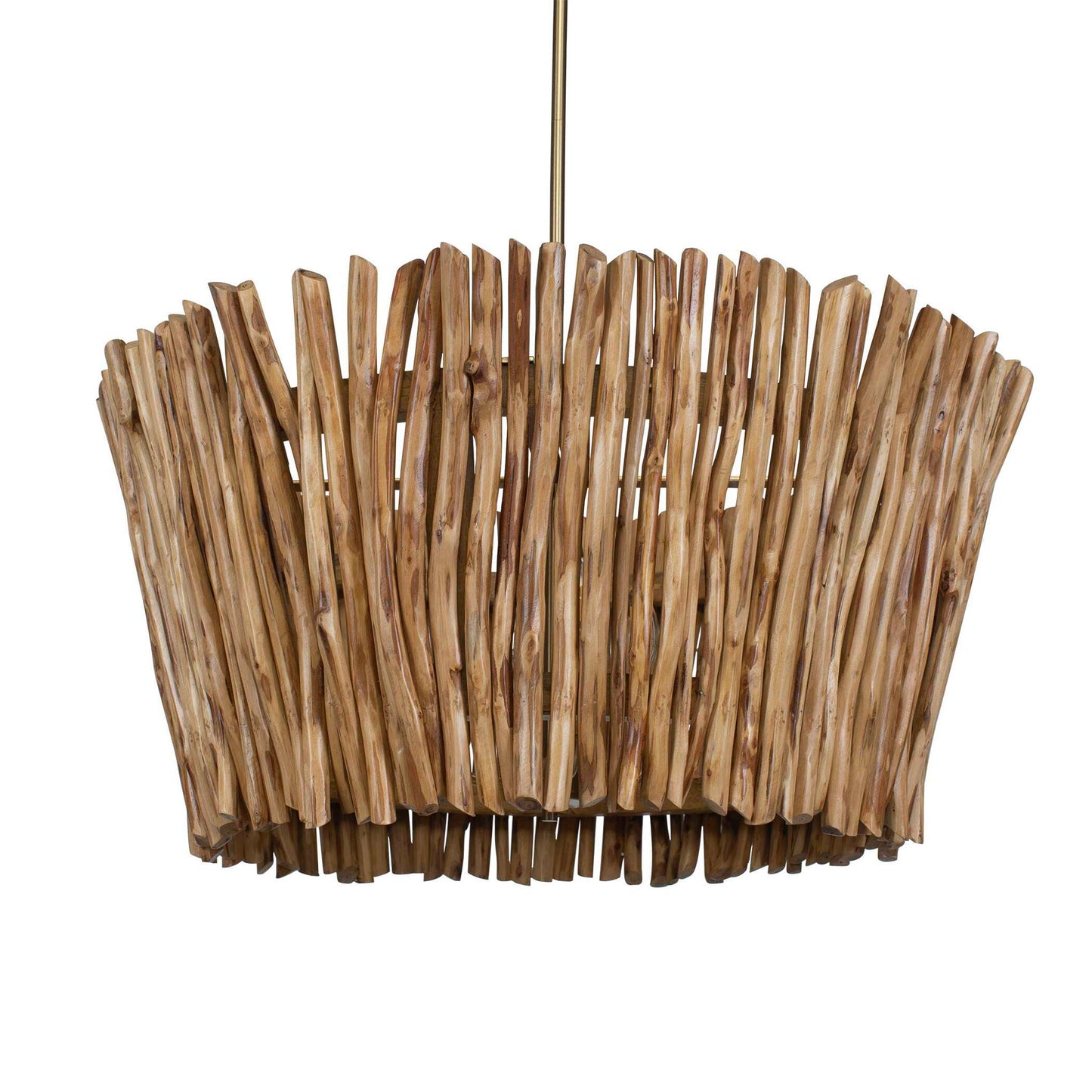 Rhea - 4 Light Wood Branch Chandelier - Woodtone