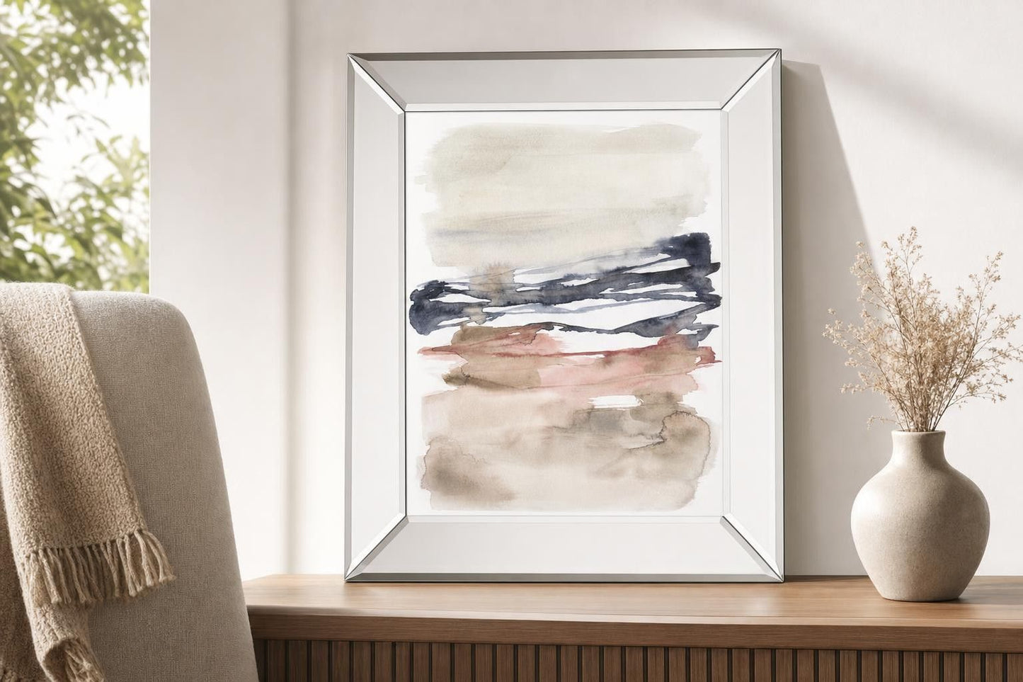 Tiered Horizon Line I By Jennifer Goldberger - Beige