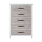 Backroads - 5 Drawer Chest - Weathered White