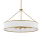 Algiers - 8 Light Drum Pendant - Gold / White