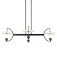 Kyoto - 4 Light Linear LED Chandelier - Black
