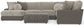 Canyon - 4 Piece Sectional With Cuddler Seat Cushions, Included Accent Pillows And Cocktail Ottoman (Left Side Facing Chaise) - Umber