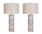 "Stonehaven Glow" Polyresin Table Lamp (Set of 2) - Stone