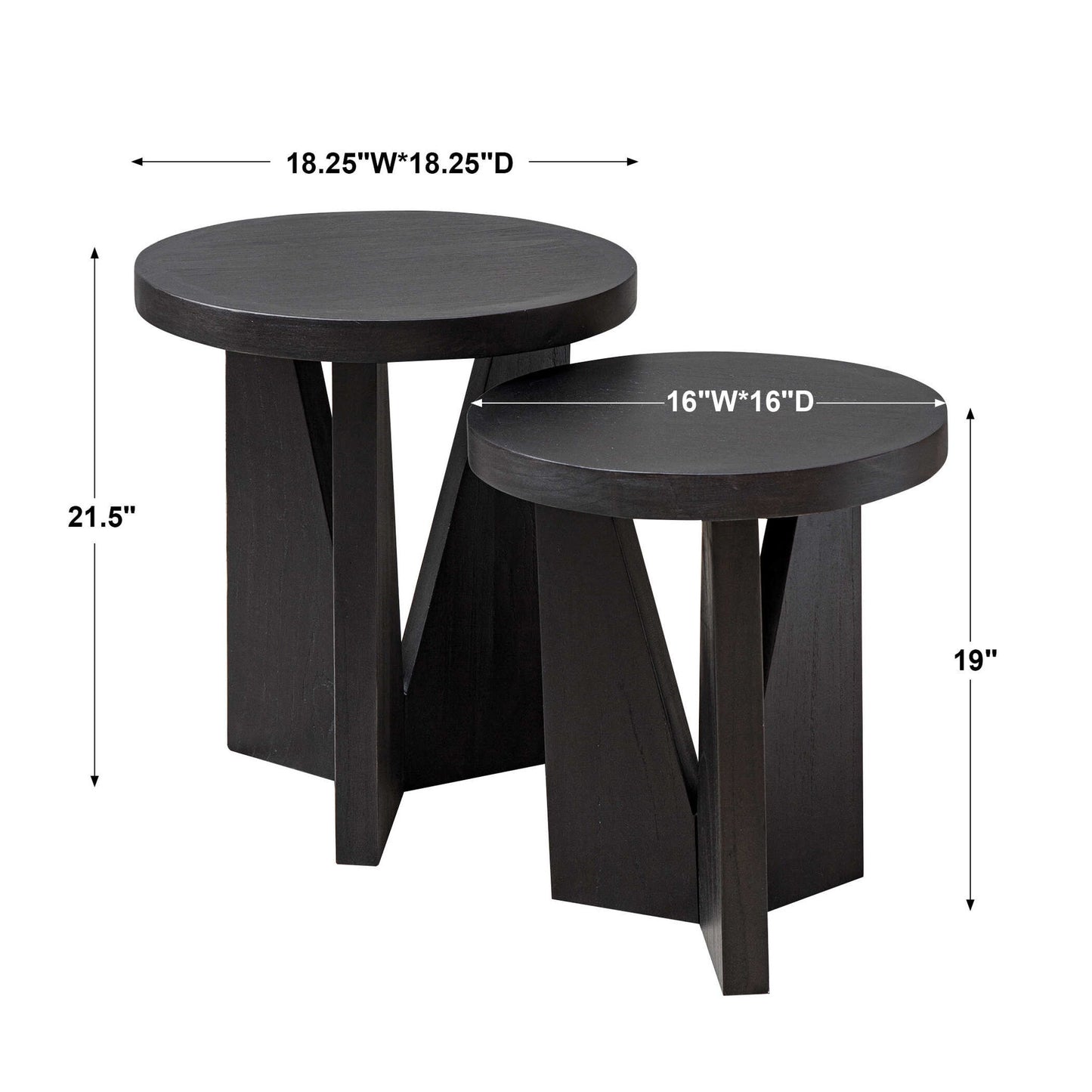 Nadette - Nesting Tables (Set of 2) - Black