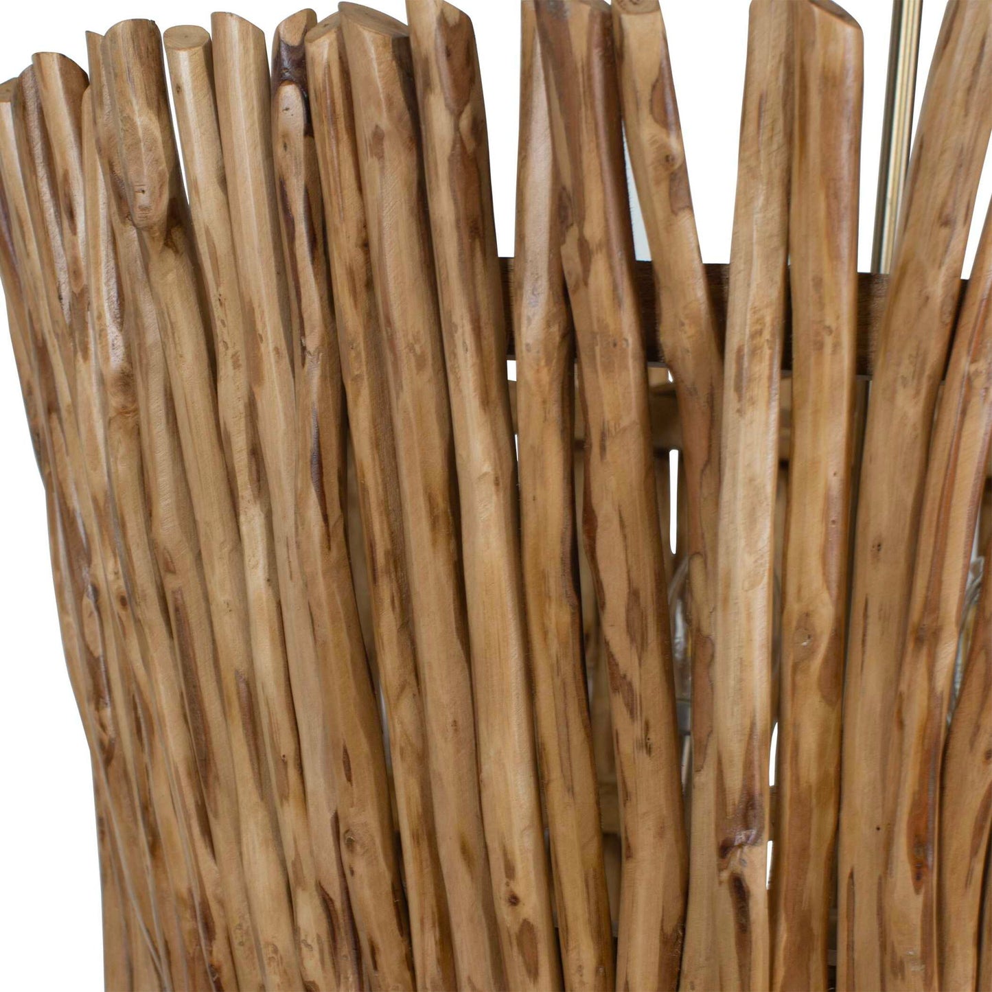 Rhea - 4 Light Wood Branch Chandelier - Woodtone