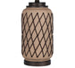 Diamond Weave Ceramic, PU Leather & Metal Table Lamp (Set of 2) - Terra