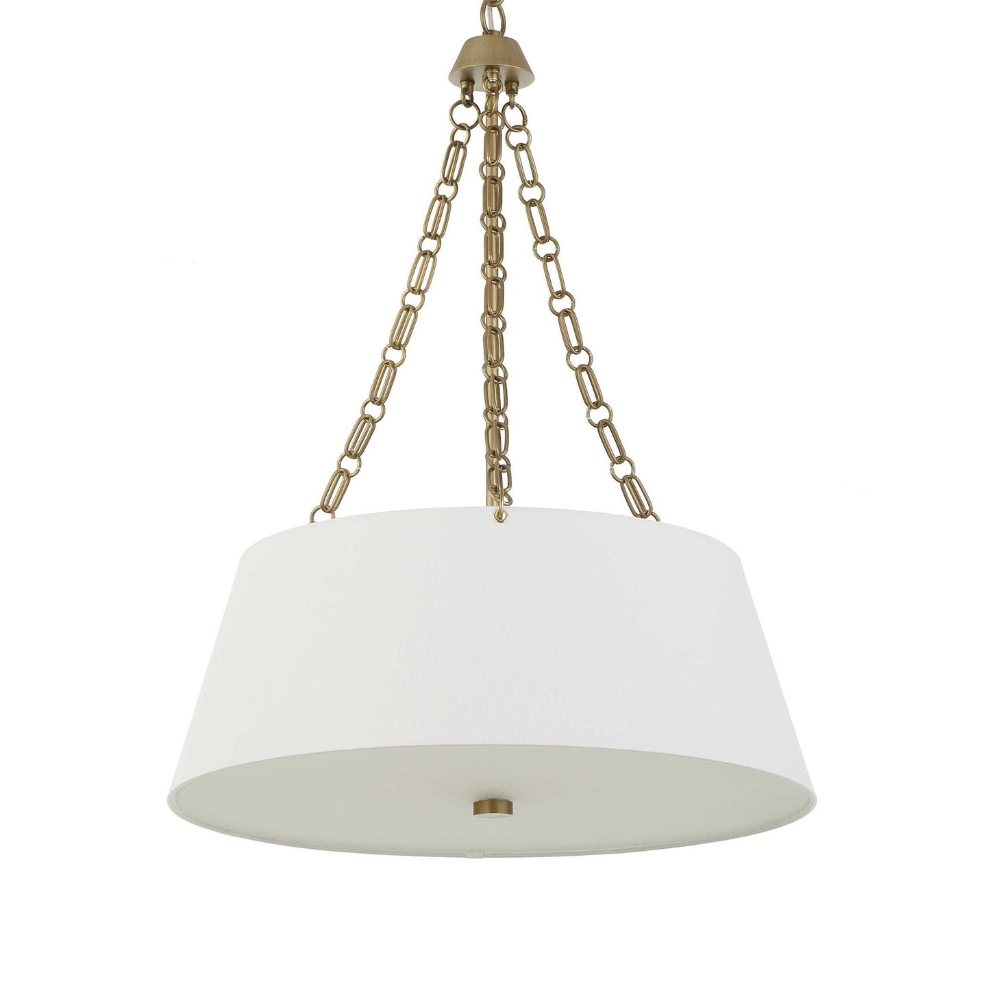 Andalucia - 4 Light Drum Pendant - Gold / White