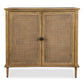 Coast - 2 Door Rattan Cabinet - Woodtone