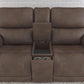 Carter - Power Reclining Loveseat With Console & Power Headrests & Lumbar - Cappuccino