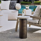 Olso - Outdoor Accent Table - Bronze / White