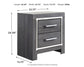 Lodanna - Two Drawer Night Stand - Gray