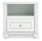 Kozlani - One Drawer Night Stand - White